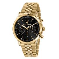 Maserati Auksinis Laikrodis su Juodu 10 ATM Atsparumu Vandeniui Japonijos Verslo Populiarus Mados Nerūdijančio Plieno Maserati EPOCA 42mm Vyriškas Ciferblatas, Atsparus, Mechanizmas, Naudojimas,