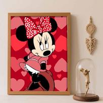 Disney Diamond Painting Minnie Mouse 5D Handmade DIY Gift Diamond Painting Set Art Home Decor Round 30x40cm red