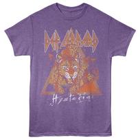 Def Leppard - Leopard On Rock Hysteria -  Heather Children's T-shirt - Purple Heather 120 gray