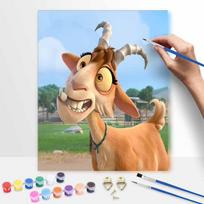 Disney Valentino Goat Oil Painting Kit Home Bedroom Wall Decor Handmade Gift Art Crafts Supplies Custom Paint By Numbers Canvas Set 30x40cm beige