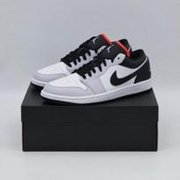 553558-045 Nike Air Jordan 1 Low Neutral Grey Infrared 23 Black (Men's) 10.5 white
