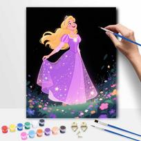Disney princess oil painting hand painting coloring painting handmade diy home decoration gift 40x50cm