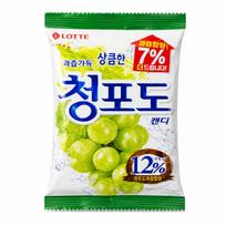 Lotte žaliųjų vynuogių skonio kietieji saldainiai 153g #Green grape flavor x 1 pack yellow