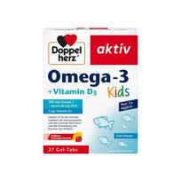 German Domestic Market Doppelherz Kids Omega-3 Vitamin D3 Chewables, 3 Boxes (27 servings)