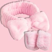 Minkšta plaukų juosta su lanku, kosmetikos juosta, daugiaspalvė, matinė, matinė, didelė spaustukas, didelio elastingumo plaukų juosta, 16 vnt. rinkinys One-piece set pink