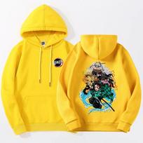 Demon Slayer Anime Hoodie Men Women Tanjirou Nezuko Sweatshirts Kimetsu No Yaiba Oversize Japan Anime Sudaderas Pullover 2XL white
