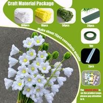 Craft Pipe Cleaners Flower Set,Chenille Stem Kit for Craft Lily of Bell Bouquet Making,DIY Craft Projects and Holiday Decoration balta
