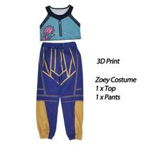 Vaikų K-Pop Demonų Medžiotojų Cosplay Mira Rumi Zoey Kostiumas Mergaičių Uniforma Helovino Vakarėliui 3D Spausdinti Išgalvoti Persirengimo Vakarėlio Kostiumai Kid 150 blue