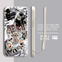 Phone Case for Apple iPhone 14 Pro 13 15 11 15Plus 12 16 7 8 XS XR 16Pro Max Soft Cover O-One Piece Luffy 5 Gear iPhone 8