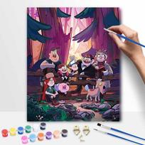 Disney Gravity Falls Painting Kit Home Bedroom Wall Decor Handmade Gift 30x40cm black