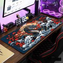 Large Dragon Mousepad Gamer Office Mouse Pad Gaming Room Accessories Desk Mat Art Keyboard Mats x Mausepad Washable  Mats 400x900x3MM gray