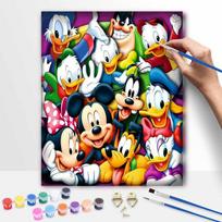 Disney Canvas Painting Kit Classic Cartoon Home Decor Craft Perfect Gift Idea 30x40cm black