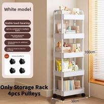 Small Trolley Storage Cart With Movable And Collapsible Design For Home Office And Bedroom Storage Black Two Storey black