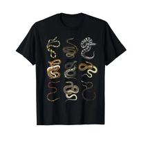 Different Types Of Snakes For Snake Lovers T Shirt Vintage Unisex Streetwear Versatile Homme Soft Stylish Slightly 4XL black