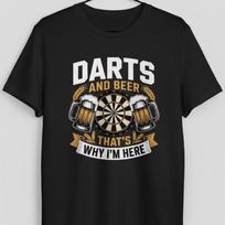Darts and Beer T-Shirt: Funny Pub Game Lover Graphic Tee T-shirt 140 gray