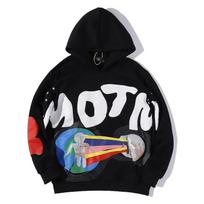 Kids Children's Kanye West Motm Kid Cudi 3D Print Hoodie Oversize Couple Streetwear Casual Sweatshirt Men Women Loose Y2k Hoody L black