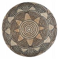 Apvalus 120 cm džiuto kilimas, raštas Nr. 2
