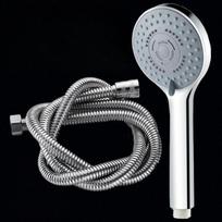 Bathroom Sprayer Shower Jetting Shower Head Water Saving Handheld Adjustable 3 Modes SPA Shower Bath Head Bathroom Accessories head+1.5pipe gray