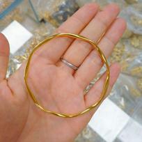 Vietnamese Sand Gold Mobius Endless Love Bracelet - Women's Closed Brass Gold-Plated Design 60 brown