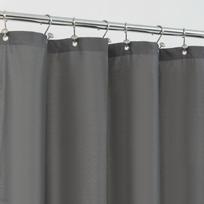 Vienos spalvos vandeniui atspari poliesterio dušo užuolaida - nepermatoma vonios pertvara 120x200 cm tamsiai pilka spalva