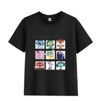 Disney Pixar 'Šiandien jaučiuosi' T-shirt berniukams ir mergaitėms, trumpomis rankovėmis, laisvalaikio viršus, amžius 3-12, mažylių vasariniai drabužiai 140 black