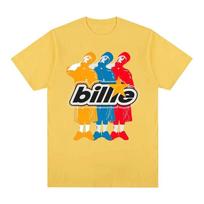 Dainininkės Billie Eilish Tas Pats Stilius 100% Medvilnės Vyriški Marškiniai Vasariniai Oversized Moteriški Y2k Hip Hop Trumpomis Rankovėmis T-shirt Gerbėjų Dovanos M raudona