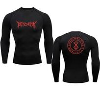 Anime Berserk Compression Tshirt Men Fitness Tight Sport Quick Dry Gym TShirt Fitness Elasticity Tops Tee Rash Guard Summer Male XXL black