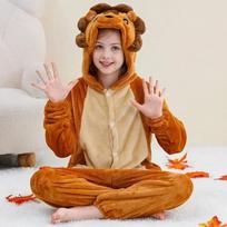 Gyvūno kapibaros onesie Kigurumi pižama vaikams Vienaragio kostiumai Kūdikio berniuko mergaitės kombinezonas Flaneliniai žiemos kombinezonai vaikams 100 beige