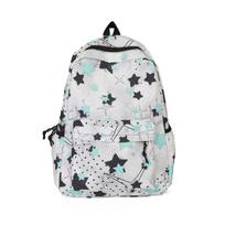 Schoolbag campus new cute kt lightweight large-capacity backpack niche versatile schoolbag printing graffiti student female backpack One size fits all žalia