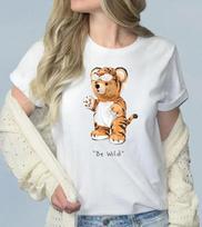 plus Size Trendy Teddy Bear Graphic Tee Casual Short-Sleeved T-Shirt Polyester Fabric Summer Top for Men XXXL gray