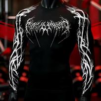 Individualaus dizaino sublimacinis BJJ MMA vyriškas rashguardas Rash Guard banglenčių ilgomis rankovėmis Jiu Jitsu marškinėliai vyriškas kompresinis rashguardas 4XL