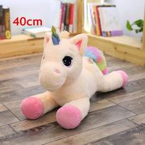 Didelis dydis 110/60cm Kawaii vienaragis pliušinis žaislas Minkštas kimštas Populiari animacinio filmo lėlė Gyvūnas Arklys Žaislai Vaikams Mergaitėms