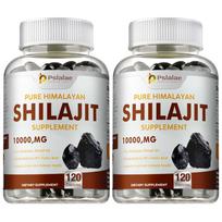 Pslalae Pure Himalayan Shilajit Supplement 1000mg 120 Veg Capsules - Fulvic Acid, Mineral Support, Daily Wellness 120*2