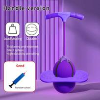 Vaikų sensorinės integracijos šokinėjimo kamuolys su rankena PVC Anti-Burst Atšokimas Balanso treniruotės Aukščio augimo palaikymas Purple, Thickened Wide Handle Dual-Use Jump Ball
