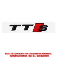 Audi TTS TTRS Logotipas Automobilio Aksesuarai 1 vnt. 3D ABS TTS TTRS Raidės Emblema Automobilio Galinės Bagažinės Lipdukas Kėbulo Ženkleliai Lipdukai Vožtuvo Dangtelis black