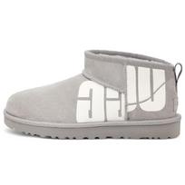 UGG Classic Ultra Mini Chopped Sheepskin Warm Durable Non-Slip Classic Mini Short Plush Ankle Snow Boots Women boots Pebble-Grey 1126373-CBB 36 white