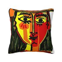 Portrait Of Dora Maar Throw Pillow for Sofa Pablo Picasso Luxury Cushion Cover Square Pillowcase 40x40cm 16x16in yellow