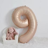 40 Inch Caramel Cream Digital Balloon Aluminum Film Children Adult Birthday Party Photo Decoration 40 inch caramel color number 9 gray