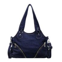 Vintage Denim Underarm Bag Large Capacity Shoulder Bag Women Crossbody Tote Bag