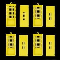 4/8/12Pcs Beekeeping Transport Cages Yellow White Bees Queen Post Room Cage Plastic Queen Prisoner Bee Cage Apiculture Tools 12pcs
