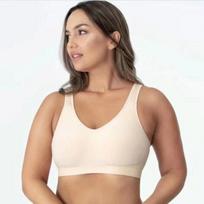 Didelio dydžio liemenėlės moterims, patogios, formą suteikiančios, be lankelių, ir liemenėlė 3XL beige
