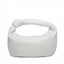 Stilinga pinta peties rankinė moterims, didelės talpos, minkšta PU, crossbody, su užtrauktuku, vidinėmis kišenėmis 44 x 5 x 25 cm balta