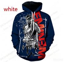 Rap Eminem 3D spausdintas džemperis vyrams moterims madingas ilgomis rankovėmis džemperis su gobtuvu megztinis oversized sportinis kostiumas rudens žiemos drabužiai naujas Moletom XL black