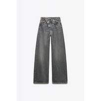 Y2K Asymmetrical High-Waist Washed Denim Jeans Women Straight Leg Casual Streetwear Large