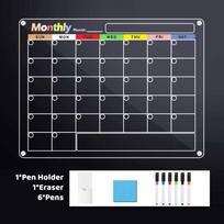 Message Note Monthly Weekly Planner Schedule Rewritable Fridge Clear Board  Restaurant Style 2 gray