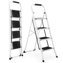Step Ladder Folding Step Stool for Adults with Anti-Slip Pedal,330 lbs Capacity for Kitchen, Home,White balta