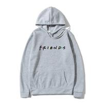 Rudens Unisex Hoodies Harajuku Draugų Spausdinimas Ilgomis Rankovėmis Su Gobtuvu Dydžio Negali Būti Mažesnis Nei Įprasta Džemperiai Y2k Laisvalaikio Moteriškas Džemperis Unisex Drabužiai Unisex 4XL white