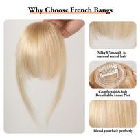 HAIRCUBE Šviesiai blondinai žmogaus plaukų kirpčiukai Bukai kirpti natūralūs plaukai kirpčiukai su kutais plaukų gabalėliai virš galvos, plaukų priauginimas moterims Afro beige