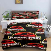 Madingi 3D Dinzaurų J-Jurassic Park spausdinti patalynės komplektai Lova reikmenys Rinkinys Antklodės užvalkalas Lova pledas Rinkinys Patalynės komplektas Prabangi dovana AU Single 140x210cm