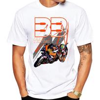 Brad Binder 33 GP lenktynininko marškinėliai Nauji vasariniai vyriški trumparankoviai Moto sporto berniukų laisvalaikio marškinėliai Vyrams motociklų mėgėjams Balti viršutiniai drabužiai M gray